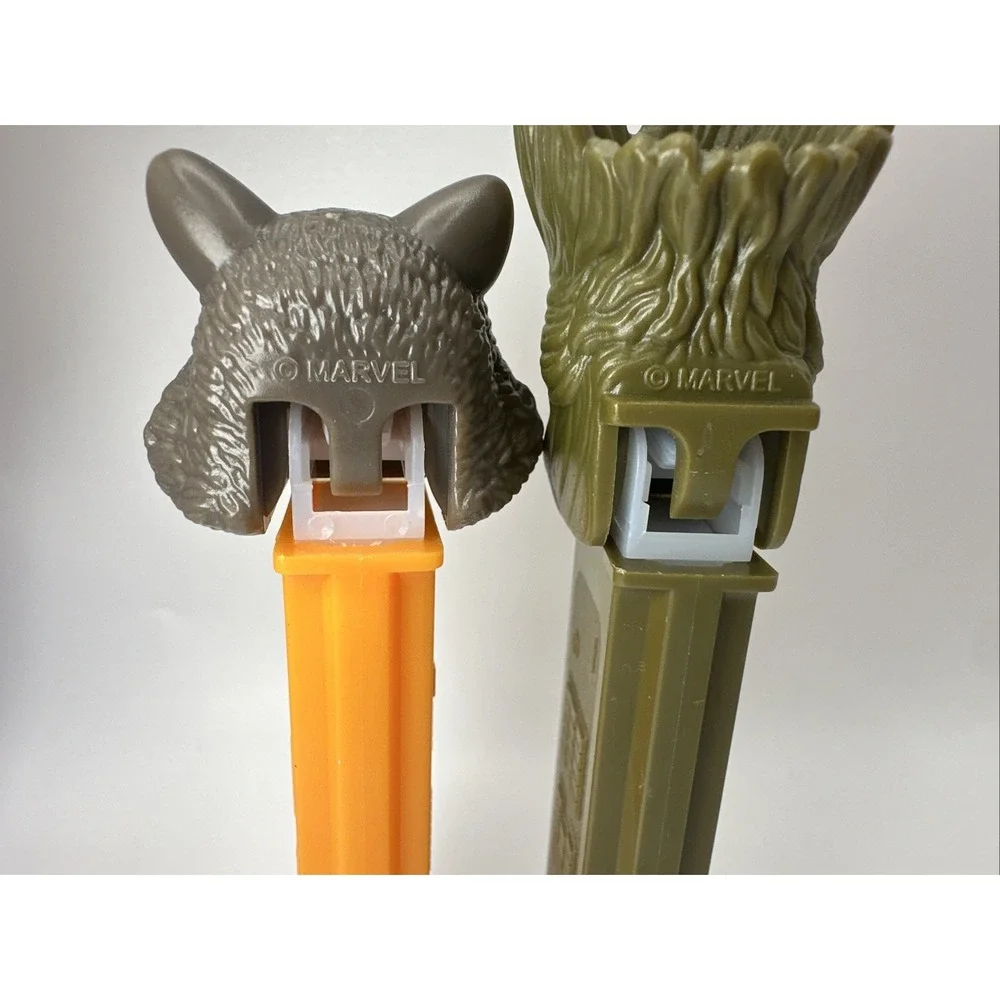 Lot Of 6 Marvel PEZ Dispensers Spider-Man Black Panther Groot Rocket Raccoon
